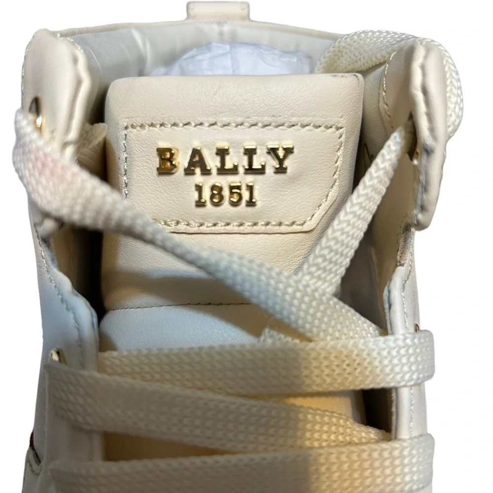Bally Meson Striped Mid-Top Sneakers-Bone - Picture 13 of 16